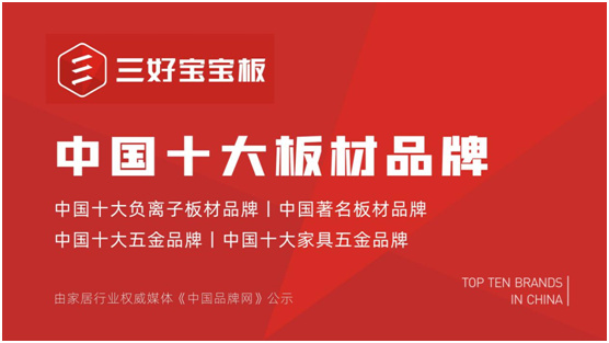 祝贺黑格建材旗下品牌三好宝宝板蝉联“中国板材十大品牌”称号